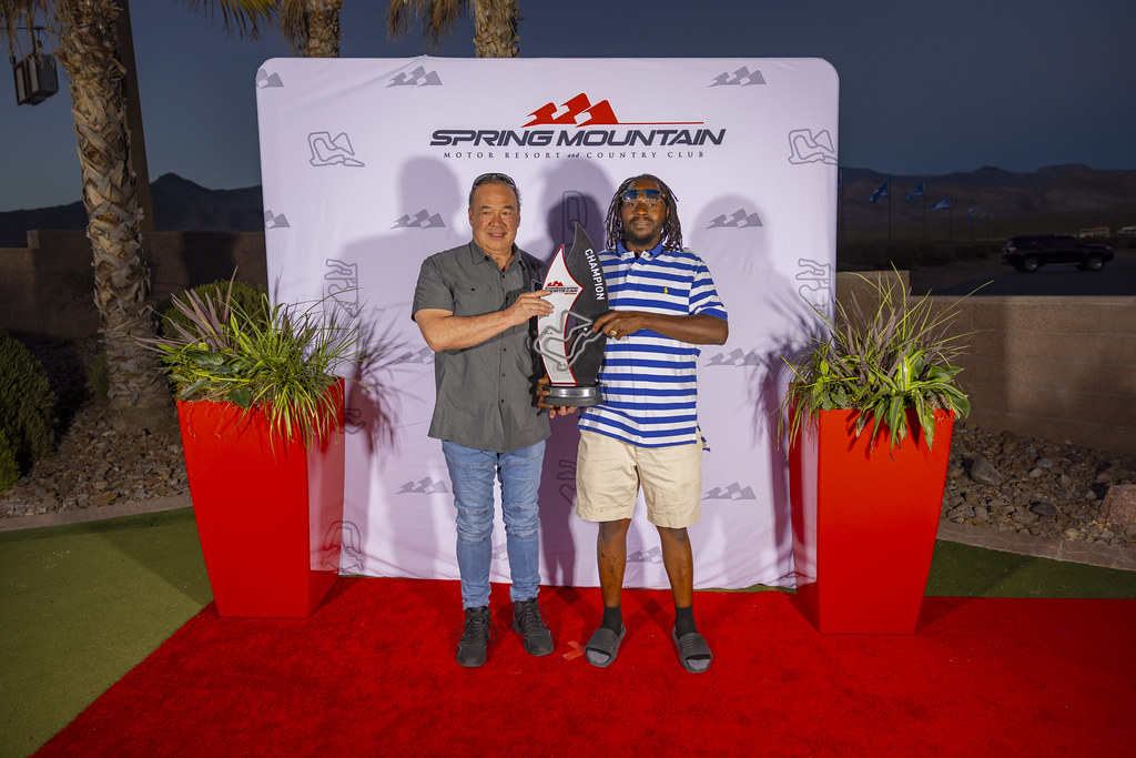 Brian Reynolds and Juan with the first place trophy at Spring Mountain banquet