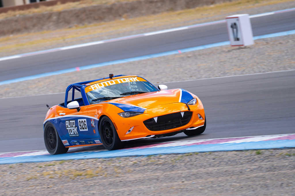 Track day vehicle with AutoTork trackside pit support