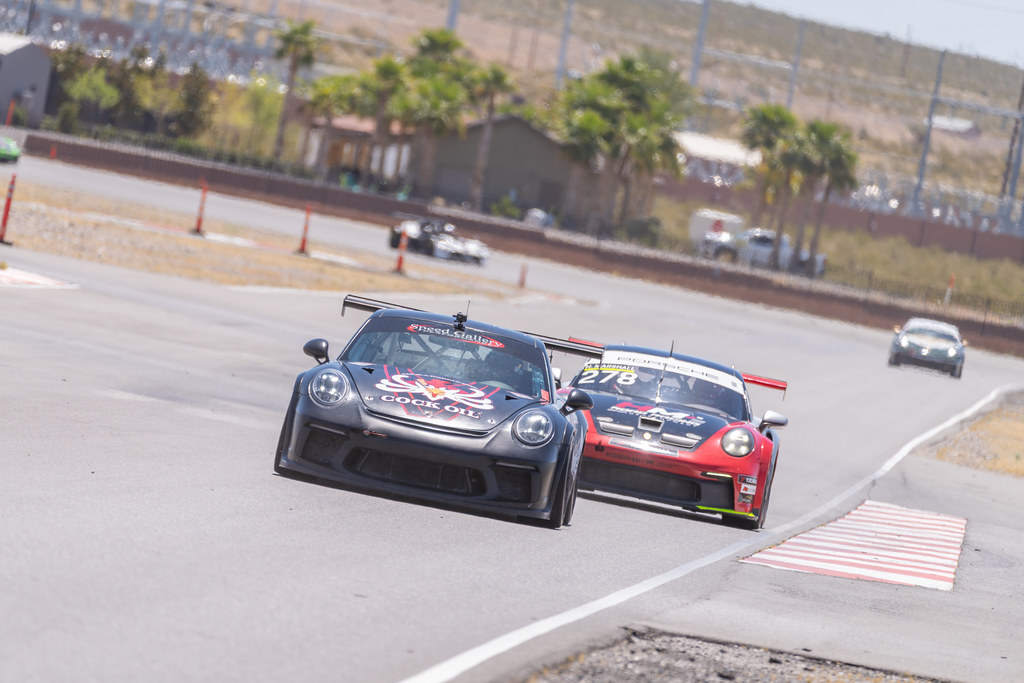 Gregg Gorski in his Porsche GT3 Cup at Spring Mountain